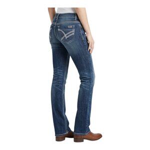 Cruel Girl Abby Mid Rise Bootcut Jeans Dark Wash Western 9L LONG TALL stretch